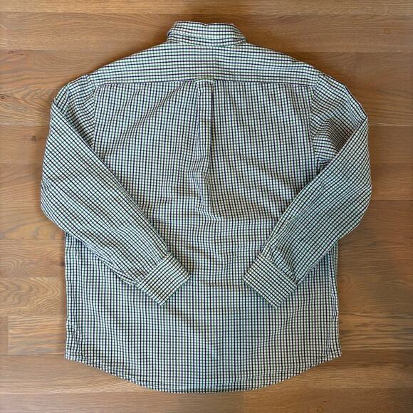 Izod Checkered Plaid Casual 100% Cotton Button Down Shirt Mens Size Large - Picture 6 of 8